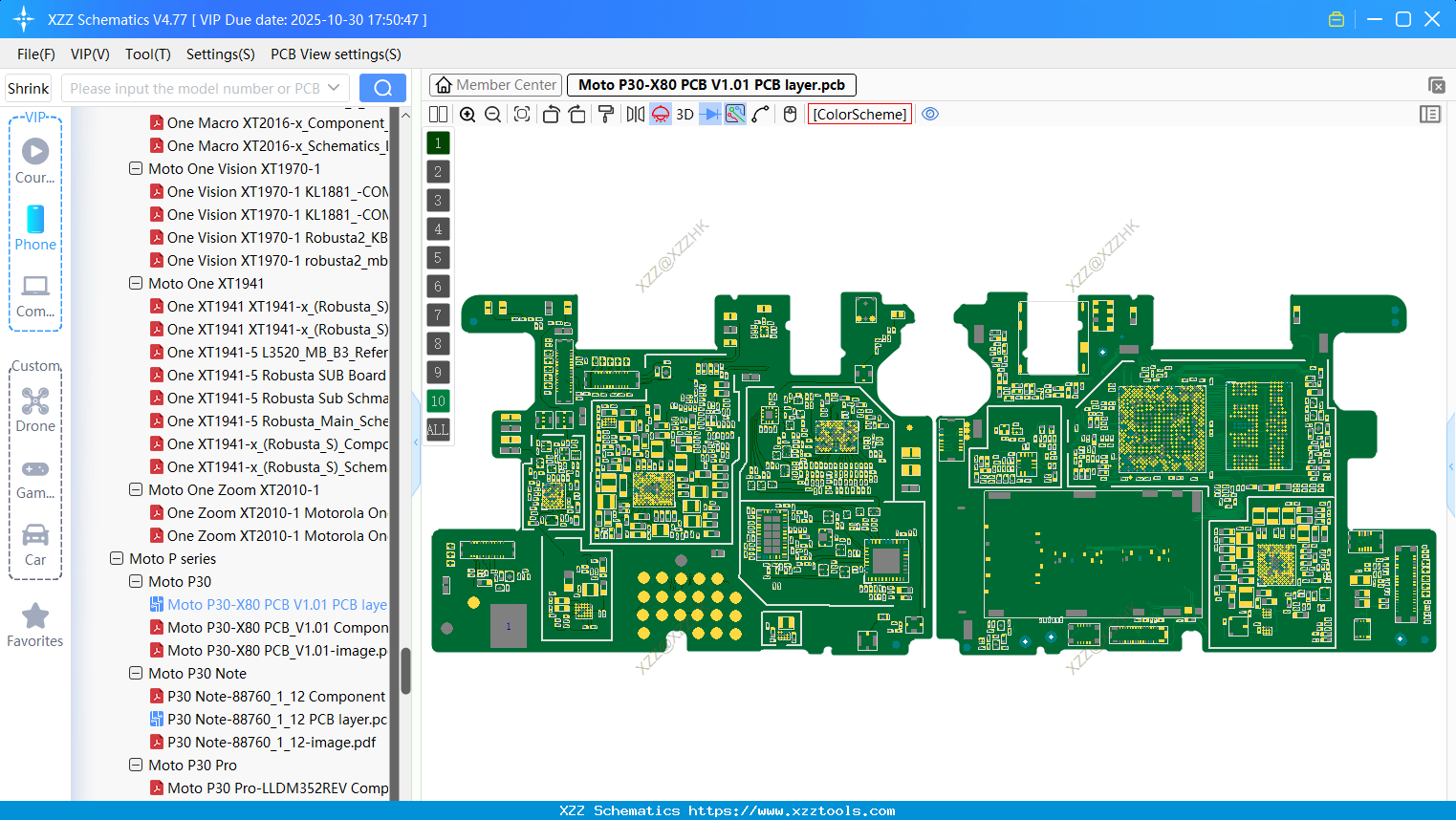Motorola Moto P30-X80 PCB V1.01 PCB Layer